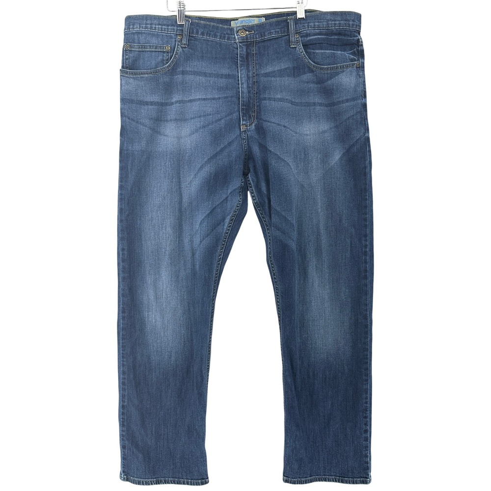 Wrangler Premium Quality Straight Fit Flex Jeans 40x30 Whiskers Baggy Relaxed